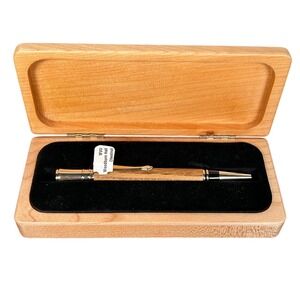 Handcrafted Wood Pen WVU Woodburn Hall Chestnut  Box Artisan Greg Cartwright